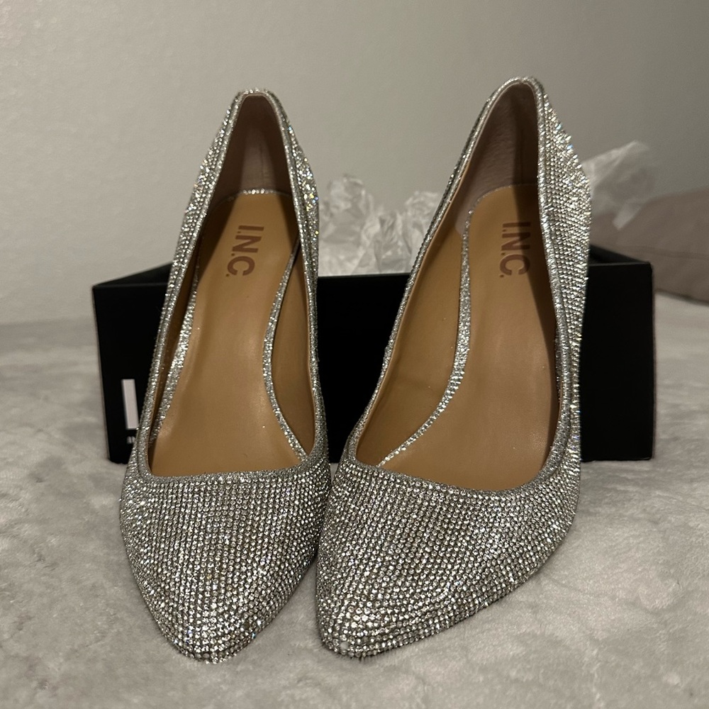 I.N.C Crystal / Silver / Sparkly High Heels